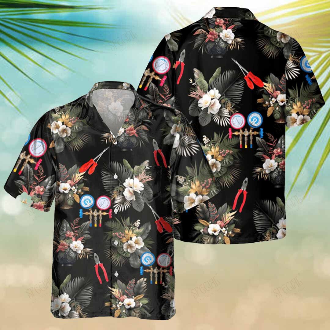 Awesome Hvactech- Aop Pocket Hawaiian Shirt-#M030823Hawin8Ahvacz6