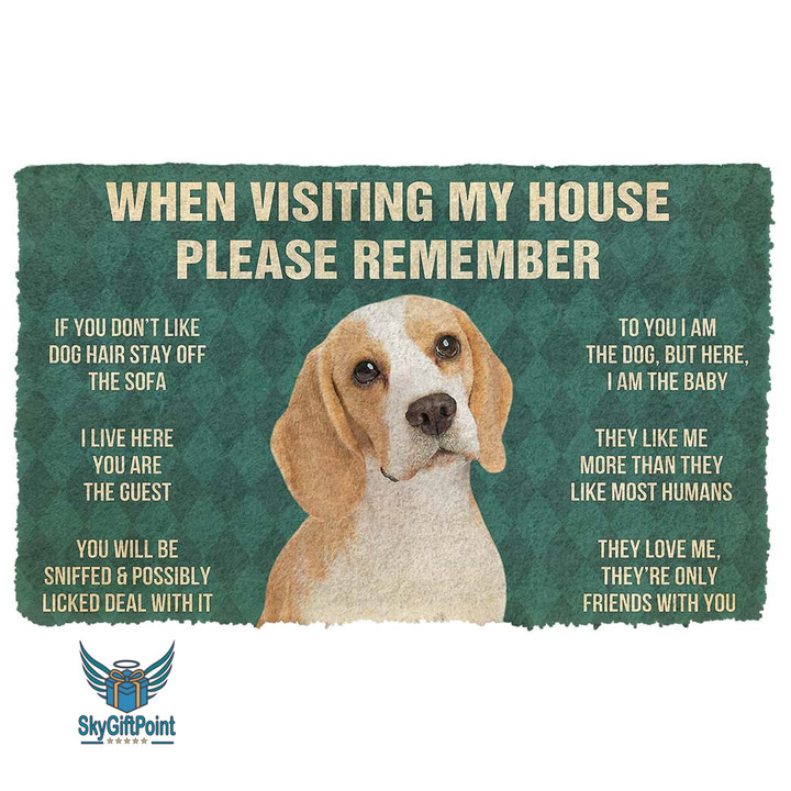 Beagles Dog House Rules Doormat
