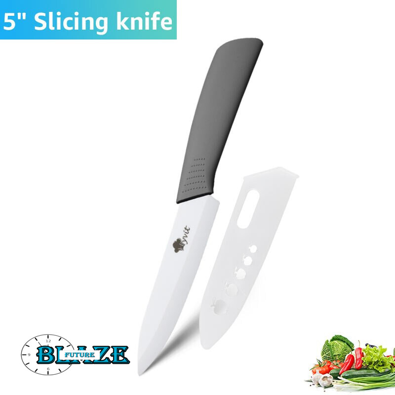 White Blade Sharp Ceramic Kitchen Knife Set Chef Knife 4 + Fruit