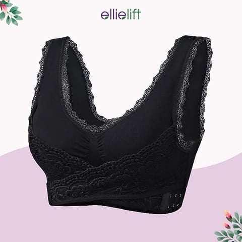 Women Lady Comfy Corset Bra Front Side Buckle Lace Bras Slim and Shape Bra  Work Out Bra, Black, 36 : : Clothing, Shoes & Accessories