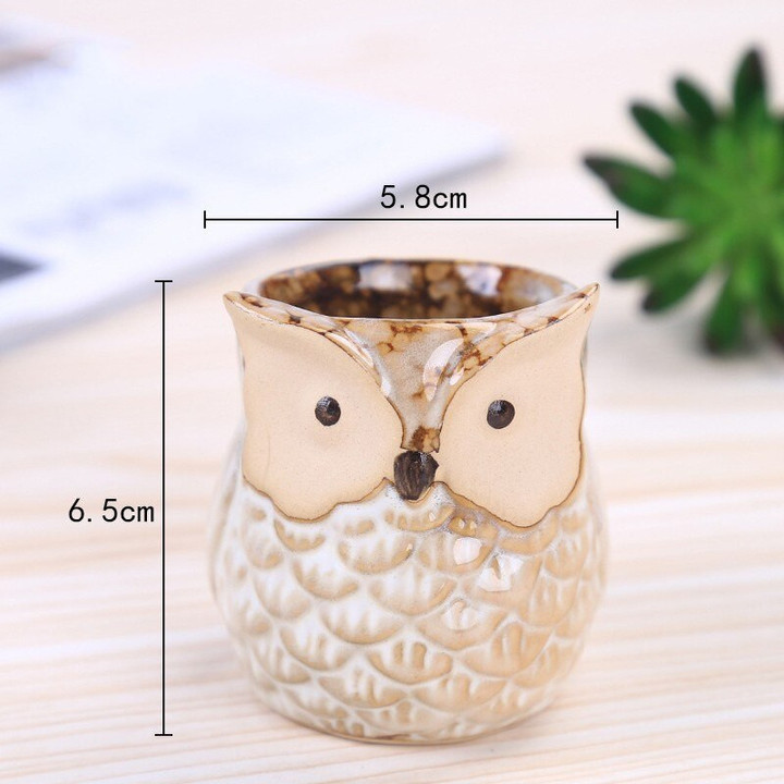 Owl Flowers Pots Cartoon Bird Plant Planters Home Garden Decoration Balcony H