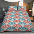 Patter Peacock Feathers Blue Red Retro Soft DressGift  Bedding Set