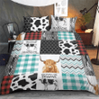 Cow Animals Flannel Warm And Plush DressGift  Bedding Set For Bedroom