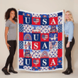 American Flag Pattern Lightwirght DressGift Blanket