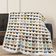 Cute Butterfly Pattern Blanket For Living Room Decoration