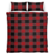 Red Simple Check Bedding Set