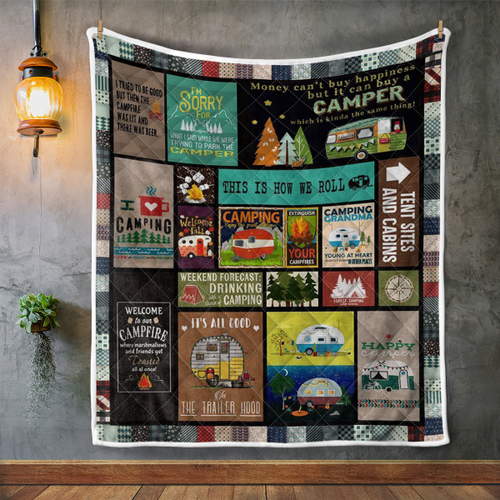 RV Camper Duvet Cover Camping Quilt Blanket