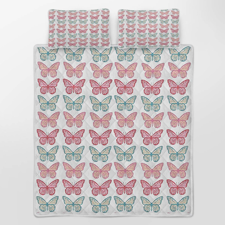 Elegant Butterfly Colorful Pattern Cute Bedding Set
