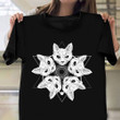 Pentagram Cat Shirt Cat Spiritual Animal Witch T-Shirts Animal Lovers Gifts