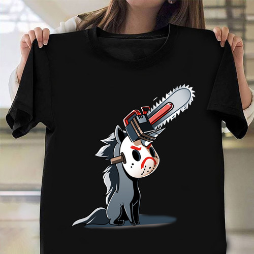 Chainsaw Unicorn Shirt Unique Graphic Designs Horror Clothing Unique Gifts For Friends