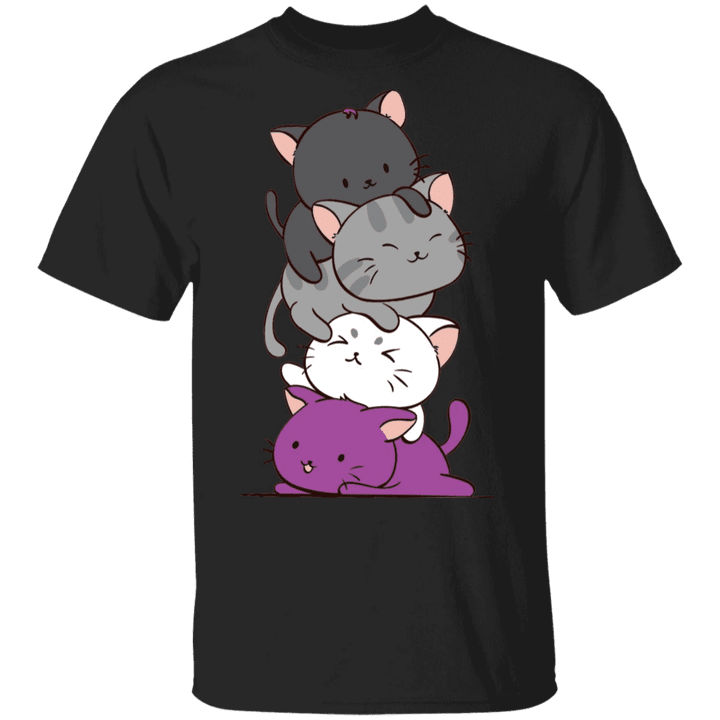 Asexual Cute Cat Shirt Ace T-Shirt LGBT Apparel For Asexual People