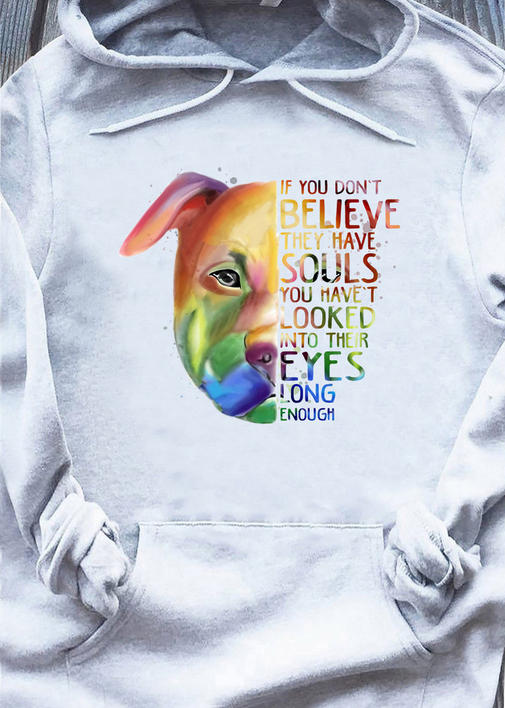 Pitbull If You Don't Believe They Have Souls Hoodie Dog Owner Quotes Clothes Gift For Dude
