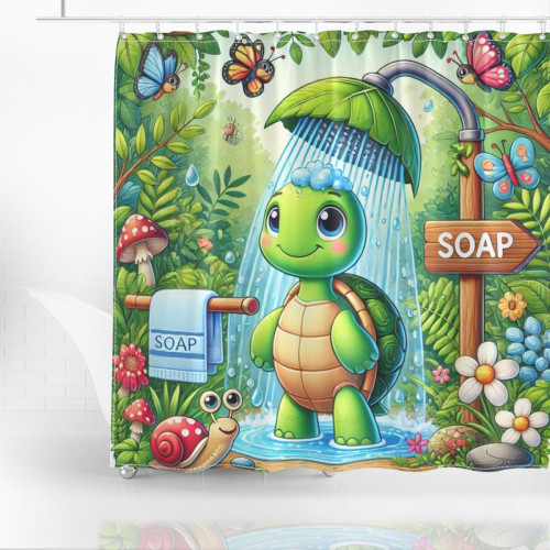 Turtle Shower Curtain