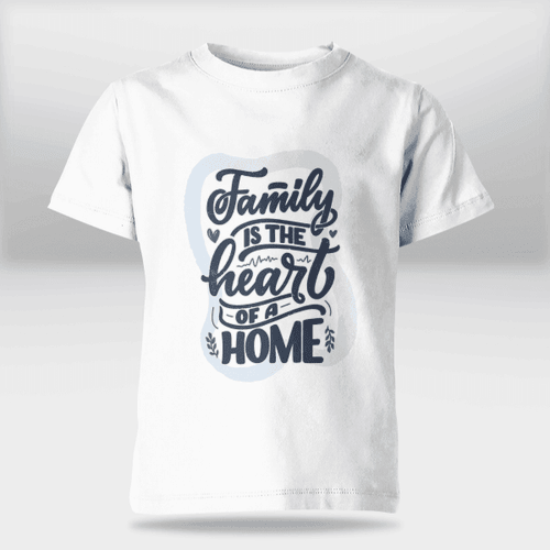 Family Quote - Family Is The Heart Of A Home Kids T-shirt