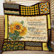 Sunflower To My Daughter From Mom You Are My Best Friend Personalized Quilt Blanket Bedding Set