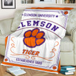 Ncaa Clemson Tigers Sherpa Fleece Blanket Gifts For Fans
