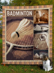 Customizable Badminton Quilt Bedding Set Blanket For Home Decor And Picnics , Great Family Gifts