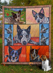 Personalized Australian Cattle Dog Quilt Blanket Bedding Set With 2 Pillowcases
