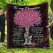 To My Daughter Never Lose, Love Mom Quilt Blanket Bedding Set