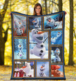 Olaf Funny Frozen Sherpa Fleece Blanket Gifts For Family, For Couple