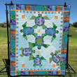 Customizable Turtle 7 Blanket Quilt Bedding Set For Home Decor And Picnics , Great For Bedroom Decor And Family Gifts