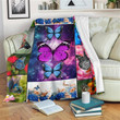 Colorful Galaxy Butterfly Butterfly Lover Sherpa Fleece Blanket Gifts For Family, For Couple