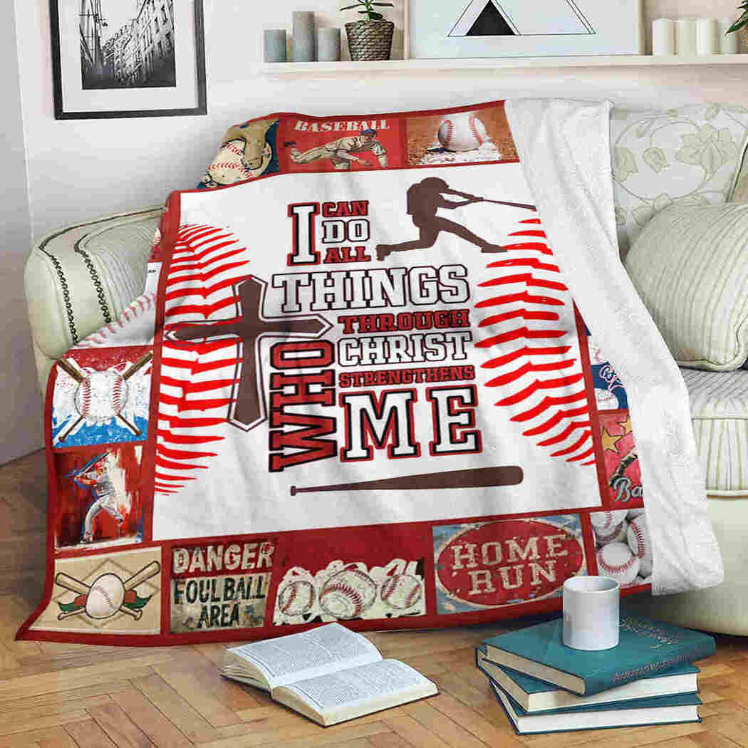 I Love Baseball Blanket, Quote I Can Do All Things