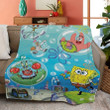 Spongebob Squarepants Quilt Blanket Bedding Gift For Fan, Spongebob Squarepants Quilt Blanket Bedding