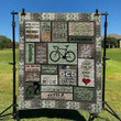 Custom Bicycle Quilt Bedding Set Blanket , Great For Home Decoration And Family Gifts