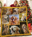 Custom Golden Retriever Quilt Blanket Bedding Set Great For Bedroom Decoration And Family Gifts