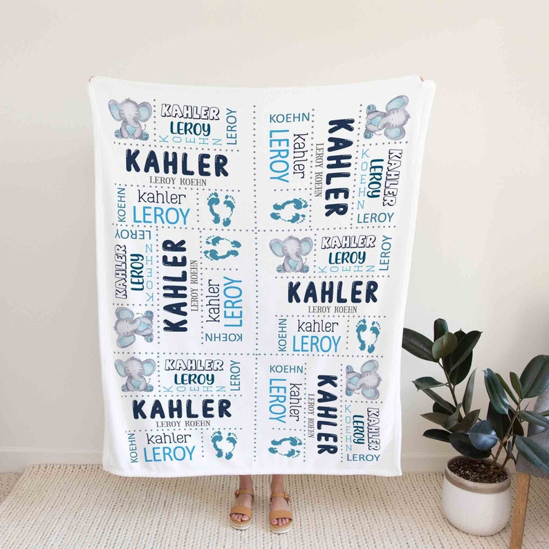 Monogrammed Quilt Blanket Bedding Set , Bedroom Decor For Baby