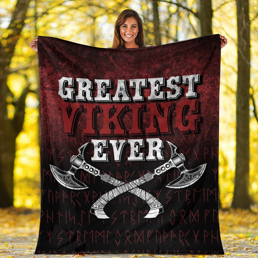 Viking Blanket Greatest Viking Ever Sherpa Fleece Blanket Gifts For Viking Lovers