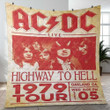 Ac/Dc Rock Band Live Highway To Hell 1979 Tour Christmas Gifts Lover Blanket,Ac/Dc Rock Band Blanket