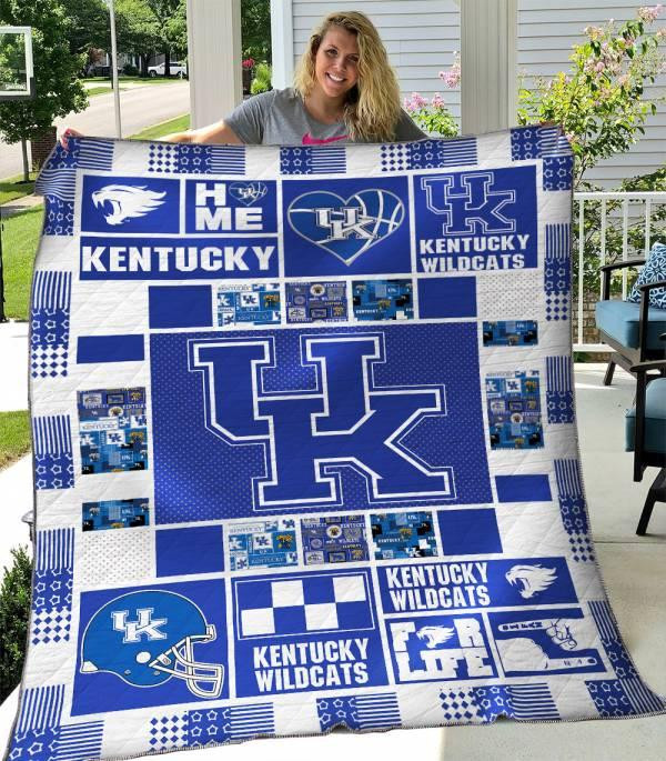 Kentucky Wildcats Quilt Blanket Bedding Set For Home DeCor