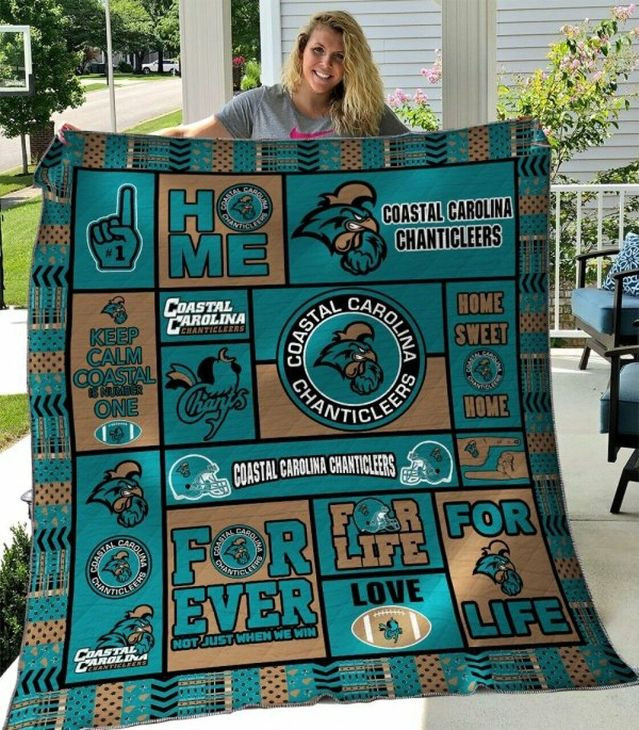 Home Sweet Home Ncaa Coastal Carolina Chanticleers Collection Combined Quilt Blanket Bedding Set