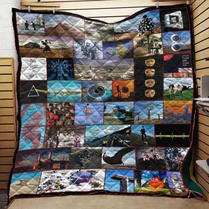 Pink Floyd Collage Quilt Bedding Set Blanket Personalized For Home Decoration And Gifts