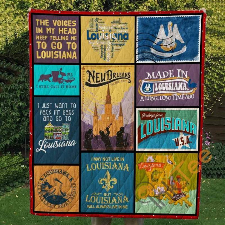 Louisiana Quilt Blanket Bedding Set With Pillowcase Options