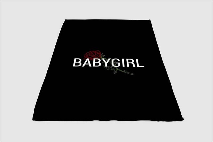 Roses And Babygirl Sherpa Fleece Blanket Gifts For Family, For Couple