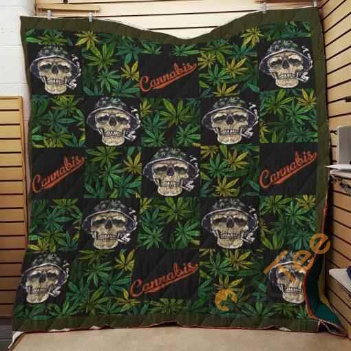 Cannabis 7 Quilt Blanket Bedding Set