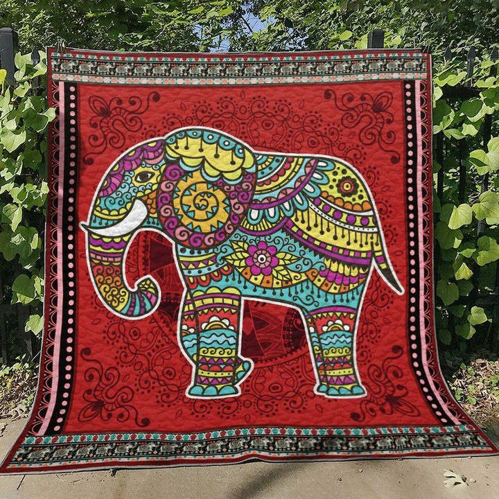 Custom Elephant Quilt Bedding Set Blanket For Picnic And Family Gifts