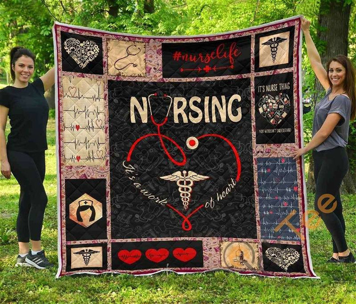 Nursing Its Work Of Heart Premium Quilt Blanket Bedding Set