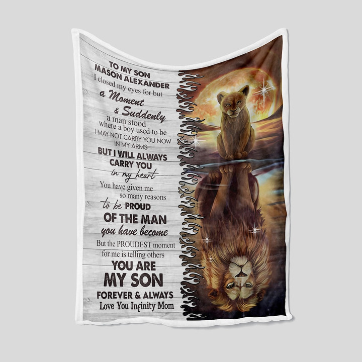 Stunning Lion Custom Name Quilt Blanket Bedding Set , Perfect Holiday Gift, Home Decoration