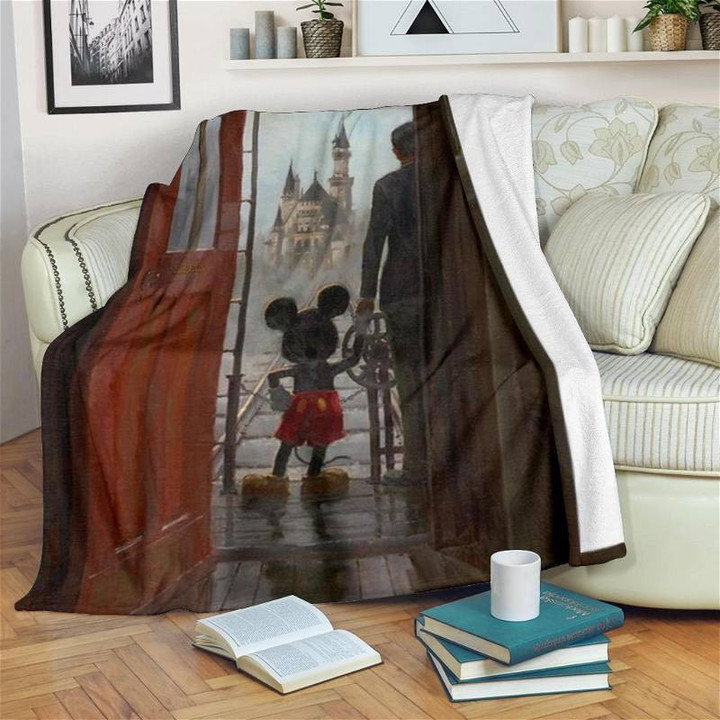 Mickey And Disney Land Funny Sherpa Blanket Fleece Blanket Funny Gifts