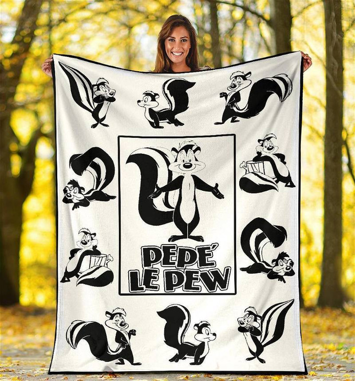 Pepe Le Pew Looney Tunes Sherpa Fleece Blanket Gifts For Family, For Couple