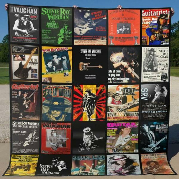 Stevie Ray Vaughan Quilt Bedding Set Blanket Personalized For Home Decoration And Gifts