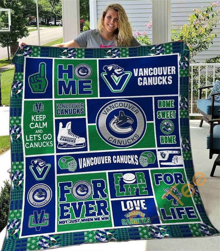 Vancouver Canucks V1 Quilt Blanket Bedding Set