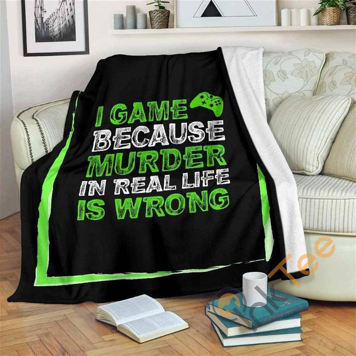 Game Because Murder Is Wrong Xb Sherpa Fleece Blanket Gifts For Family, For Couple