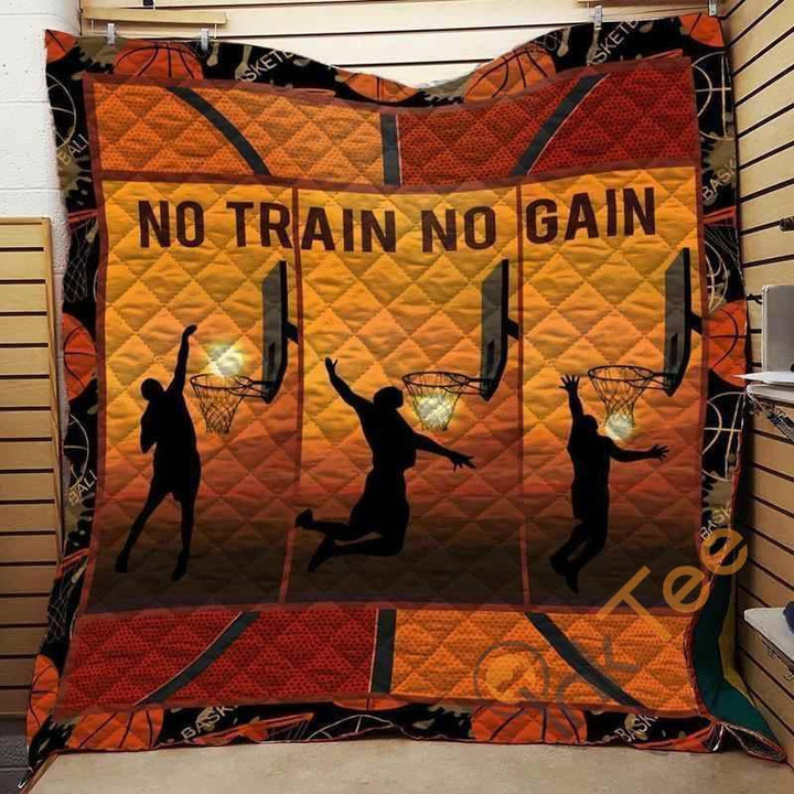 No Train No Gain Baseball Quilt Blanket Bedding Set