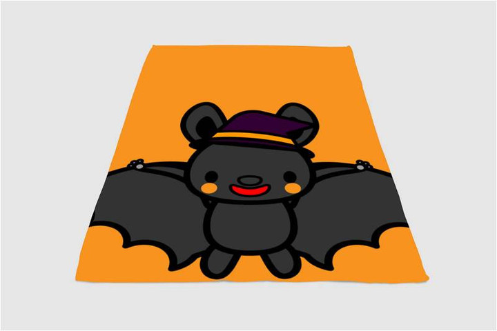 Bat Cute Cartoon Sherpa Fleece Blanket Gifts For Family, For Couple