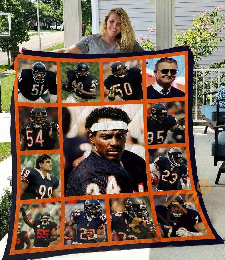 Chicago Bears Legends Quilt Blanket Bedding Set